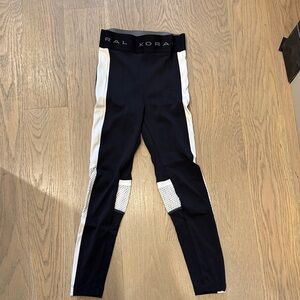Koral Black and White Side-Panel Kids Leggings